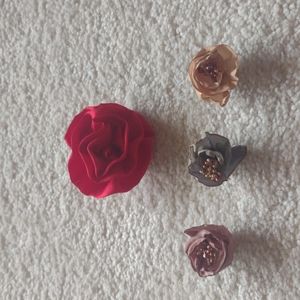 Sweet flower button covers and pin